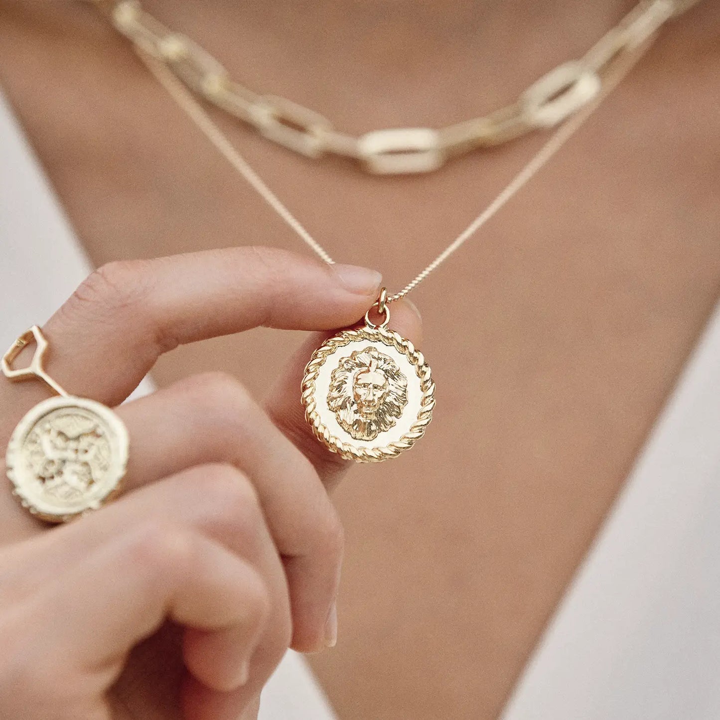 Dainty Lion Head Necklace and Chain
