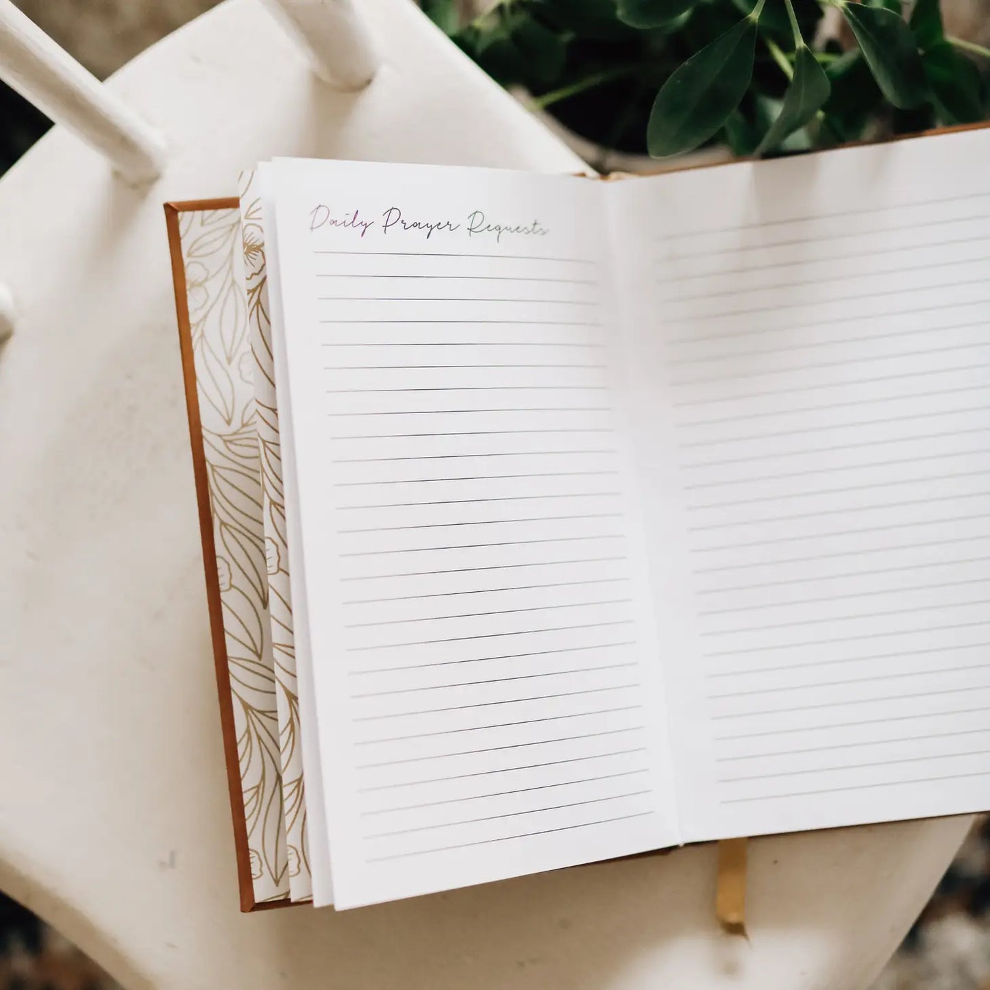 Prayer Journal - Gold Foil & Floral