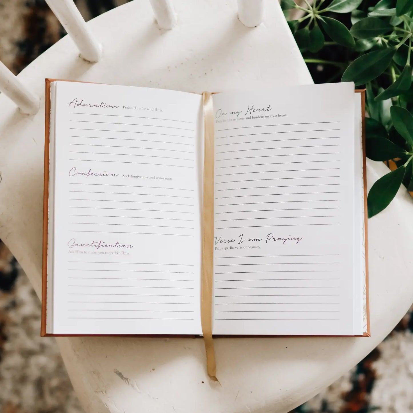 Prayer Journal - Gold Foil & Floral