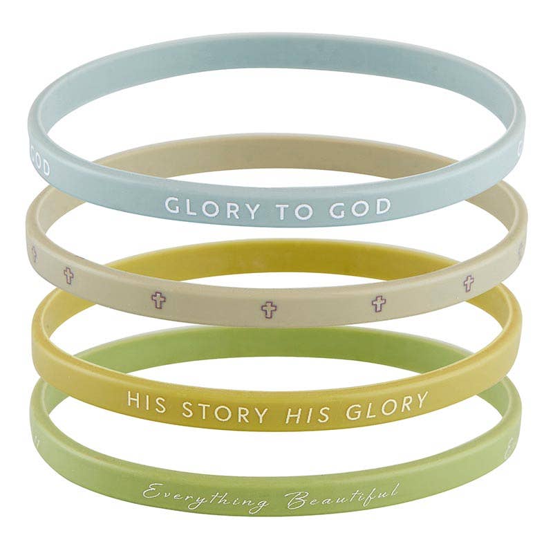 Silicone Bracelet - Glory to God 4pk