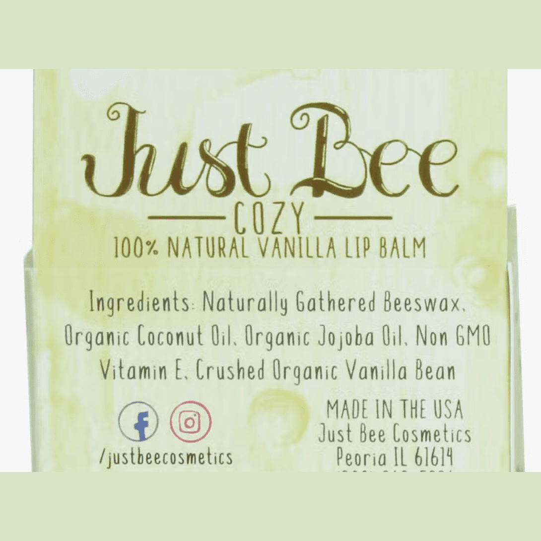 Just Bee Cozy Lip Balm - Vanilla