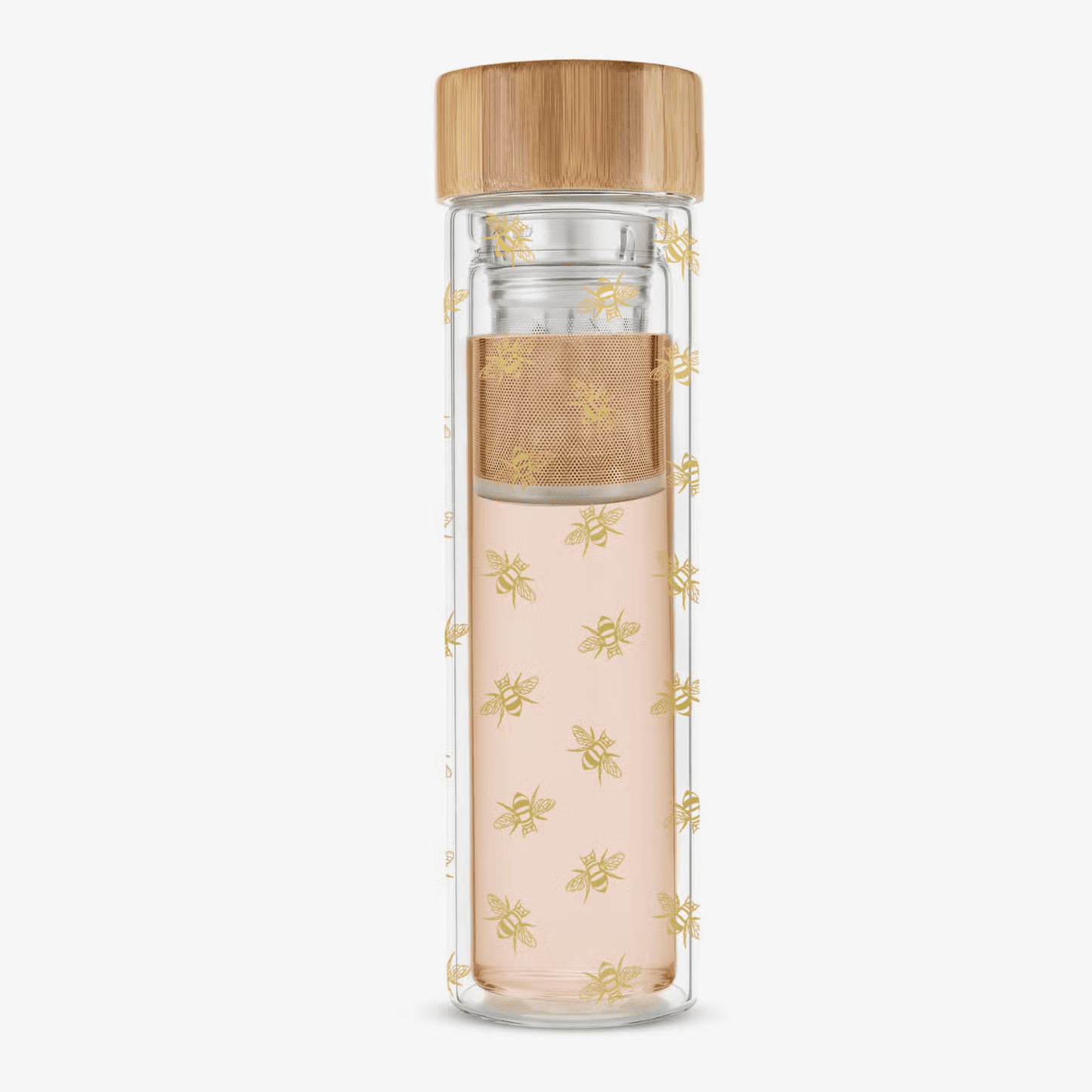 Bee Design Glass Travel Infuser Mug