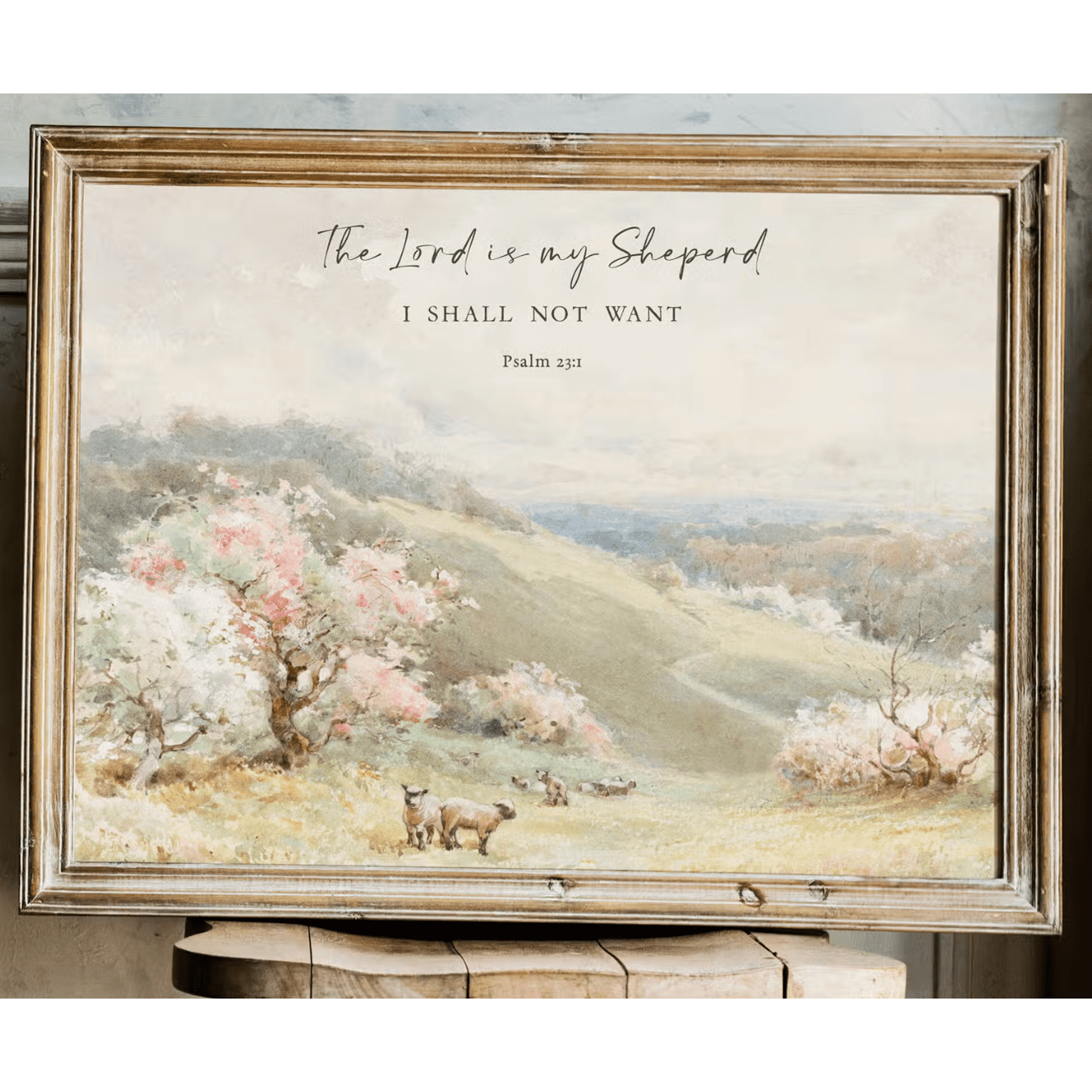 Psalm 23 Shepherd - Wall Art Print