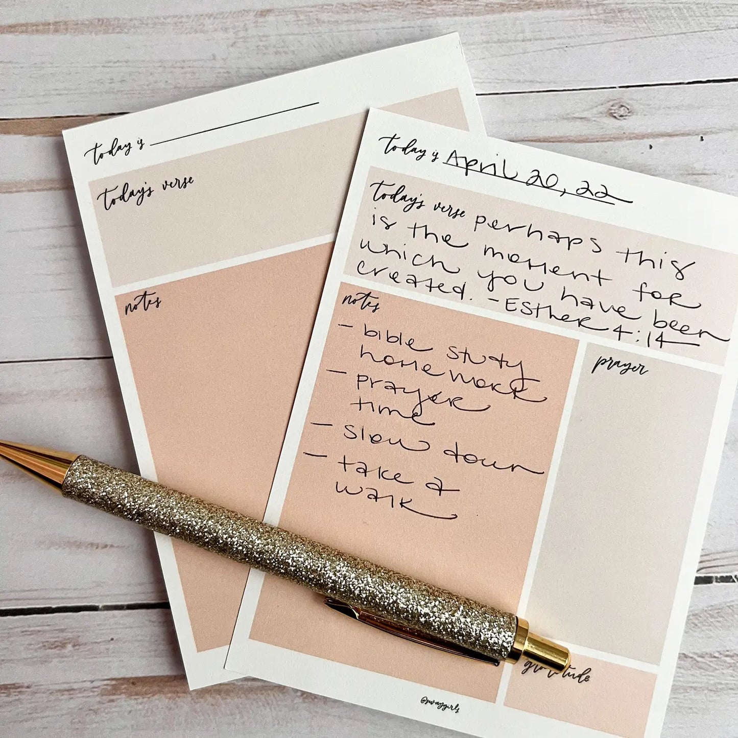 Bible study notepad - Bible journaling worksheet