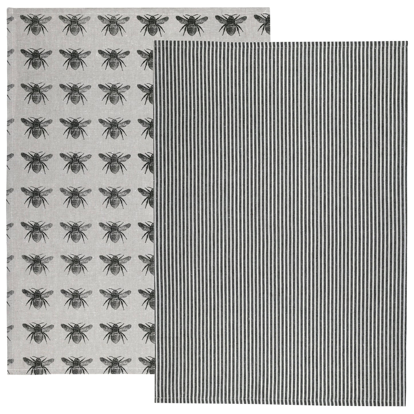 Olive Green - Honey Bee Tea Towel - Pack of 2