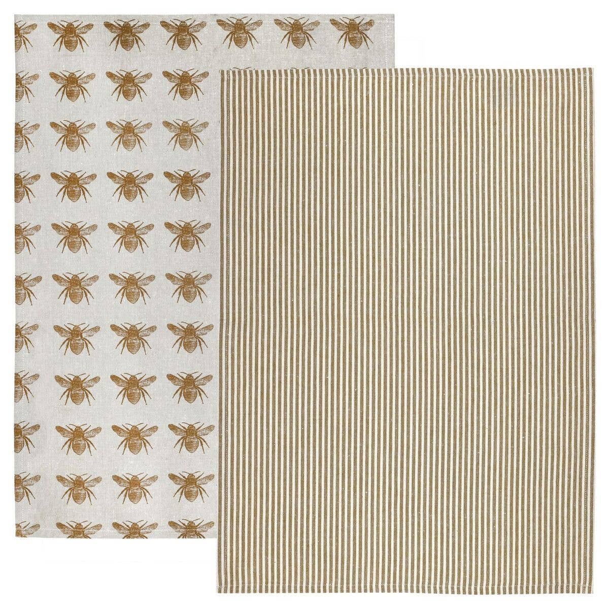 Mustard - Honey Bee Tea Towel - Pack of 2