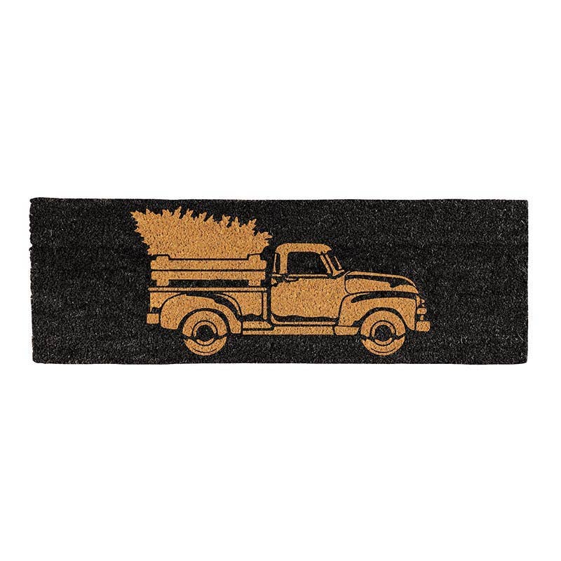 Door Mat - Christmas Farm Truck