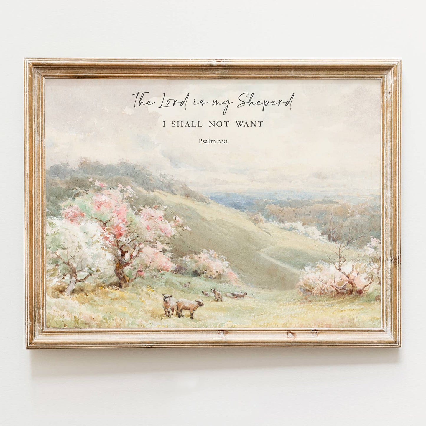 Psalm 23 Shepherd - Wall Art Print