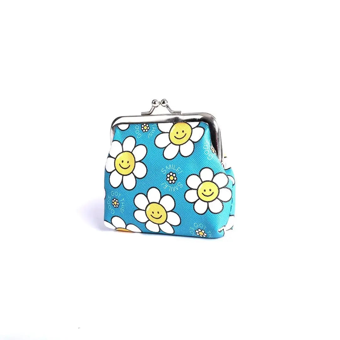 Coin Purse | Smile Daisies | Teal