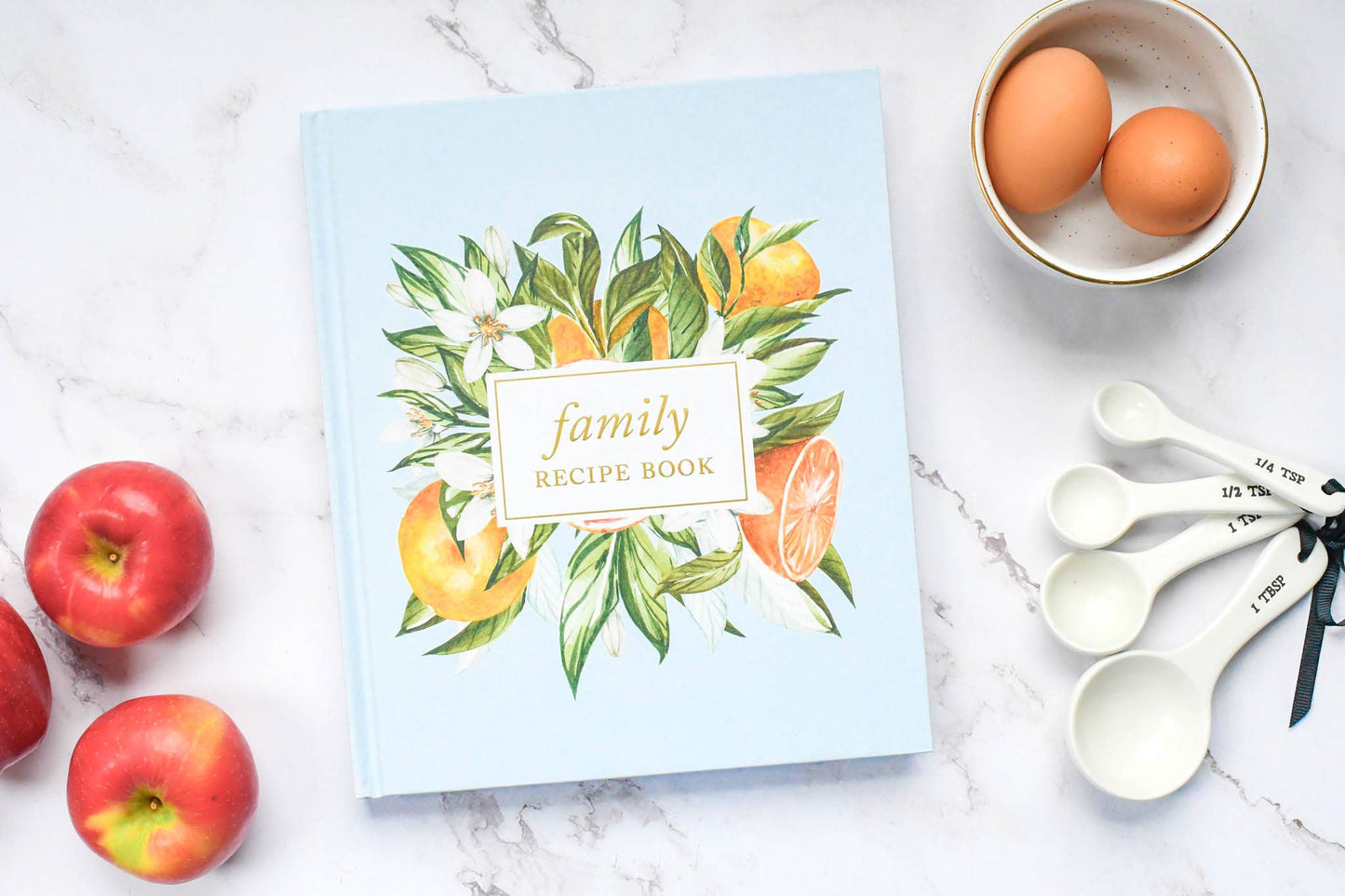 Family Recipe Book & Keepsake Journal | Christmas Gift: Citrus