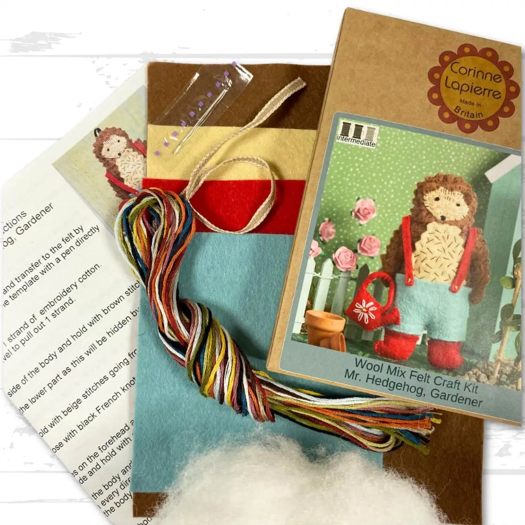 Mr. Hedgehog Gardener - Felt Craft Mini Kit