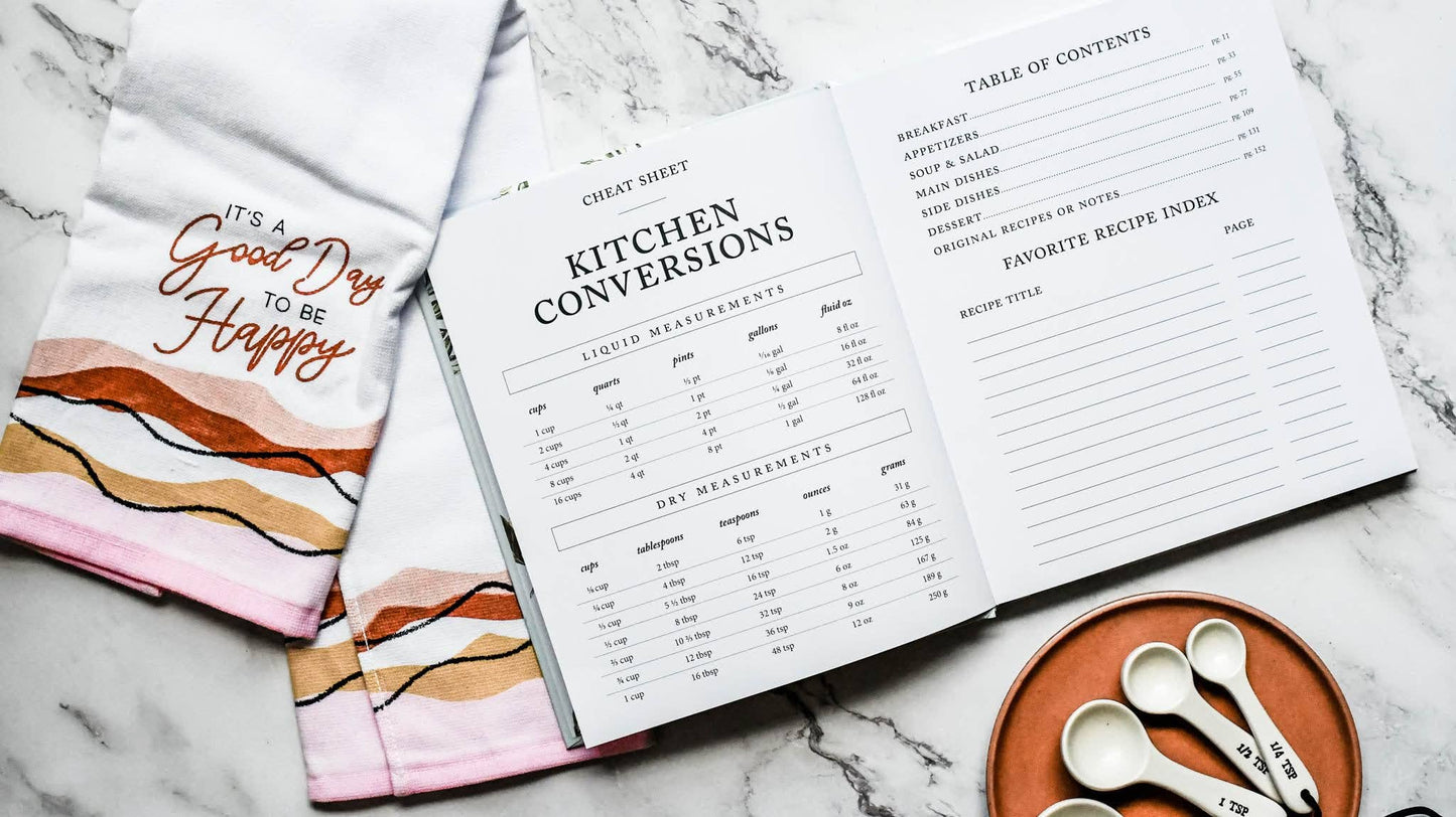 Family Recipe Book & Keepsake Journal | Christmas Gift: Cottage