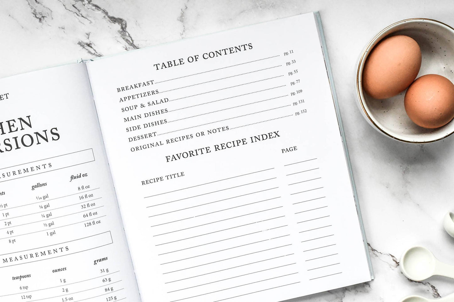 Family Recipe Book & Keepsake Journal | Christmas Gift: Citrus