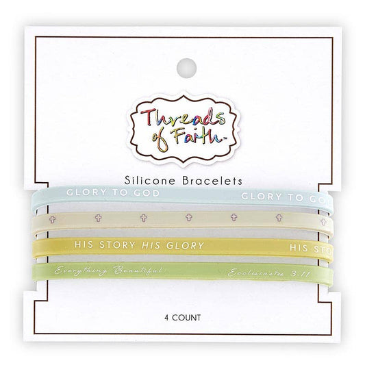 Silicone Bracelet - Glory to God 4pk