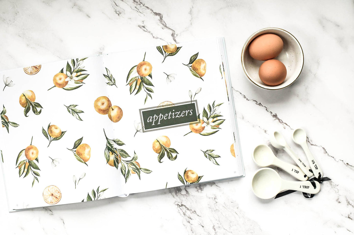 Family Recipe Book & Keepsake Journal | Christmas Gift: Citrus