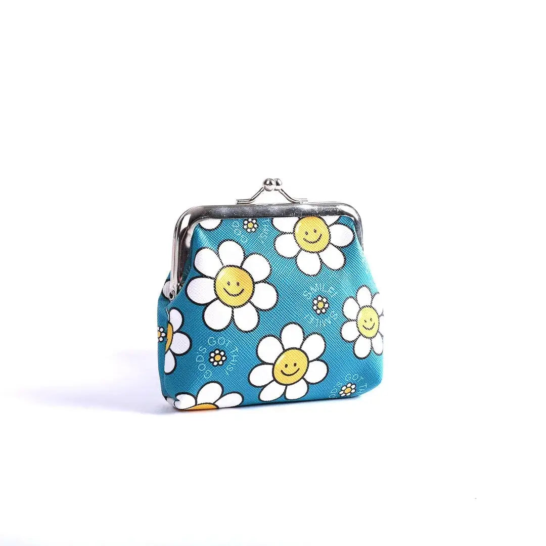 Coin Purse | Smile Daisies | Teal