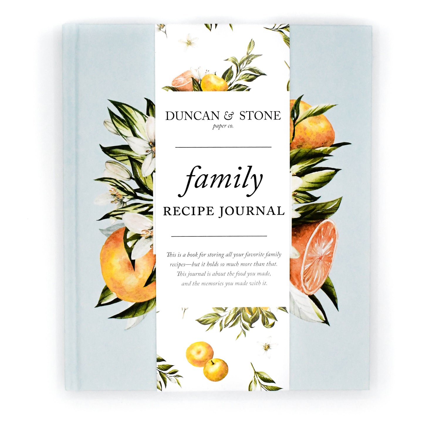 Family Recipe Book & Keepsake Journal | Christmas Gift: Citrus