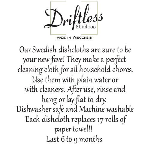 Wreath & Garland Pattern - Swedish Dishcloth