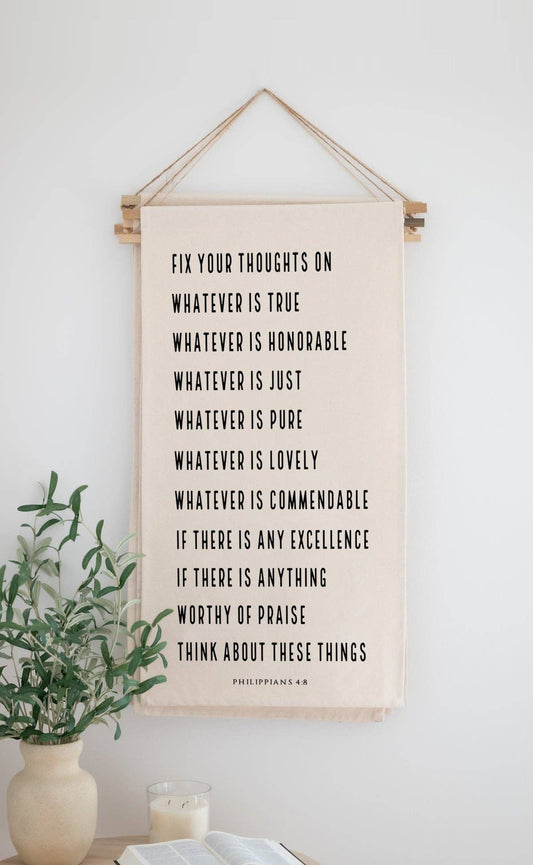 Hanging Scroll Banner - Fix Your Thoughts