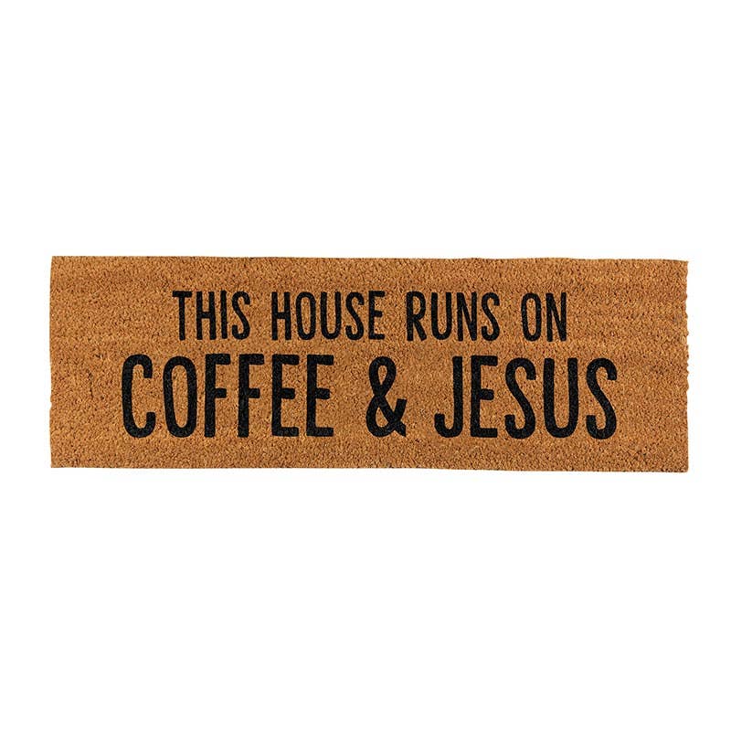 Door Mat Coffee & Jesus
