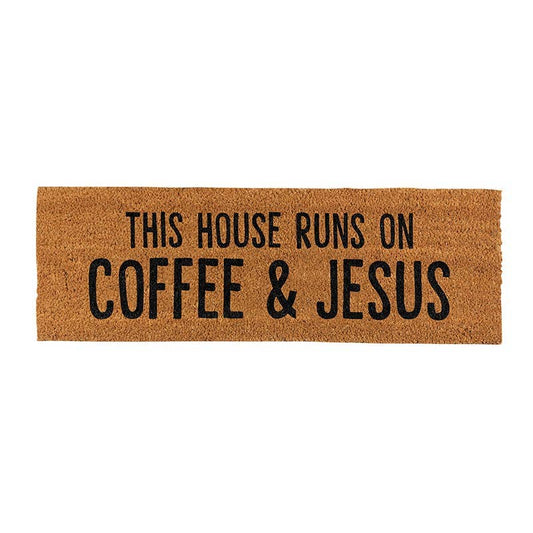 Door Mat Coffee & Jesus