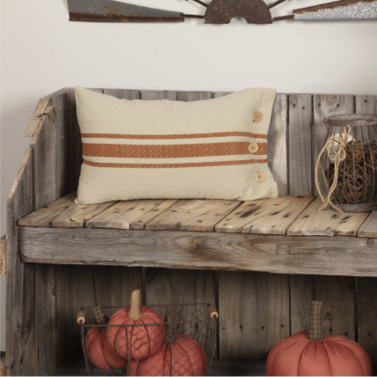 Harvest Market Stripe Pillow Cover 21Lx12W