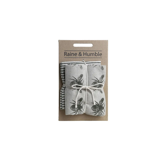 Olive Green - Honey Bee Tea Towel - Pack of 2