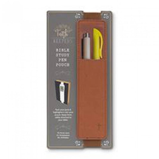 Bible Study Pen Pouch - Brown