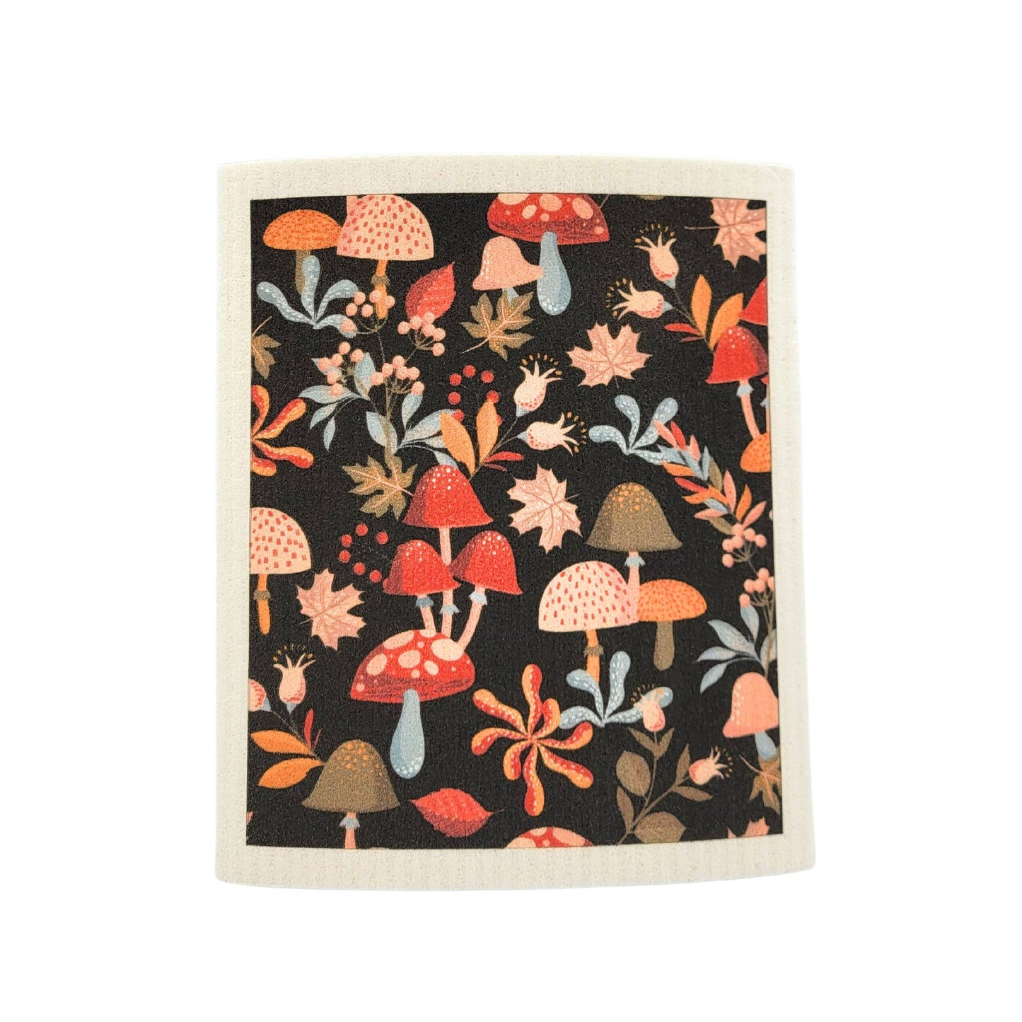 Fall Mushrooms - Swedish Dishcloth