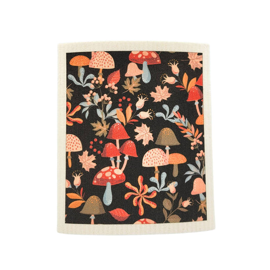 Fall Mushrooms - Swedish Dishcloth