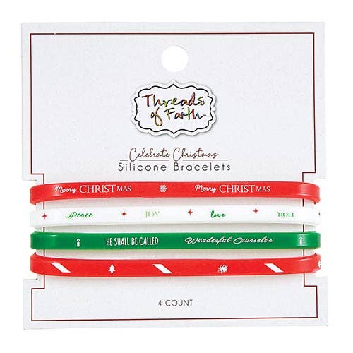 Silicone Bracelet - Christmas 4pk