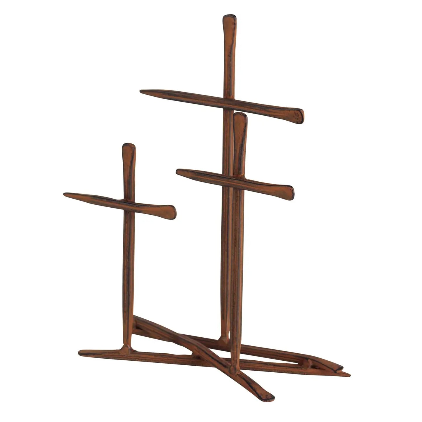 Tabletop Cross Metal Golgotha Nail - 6h