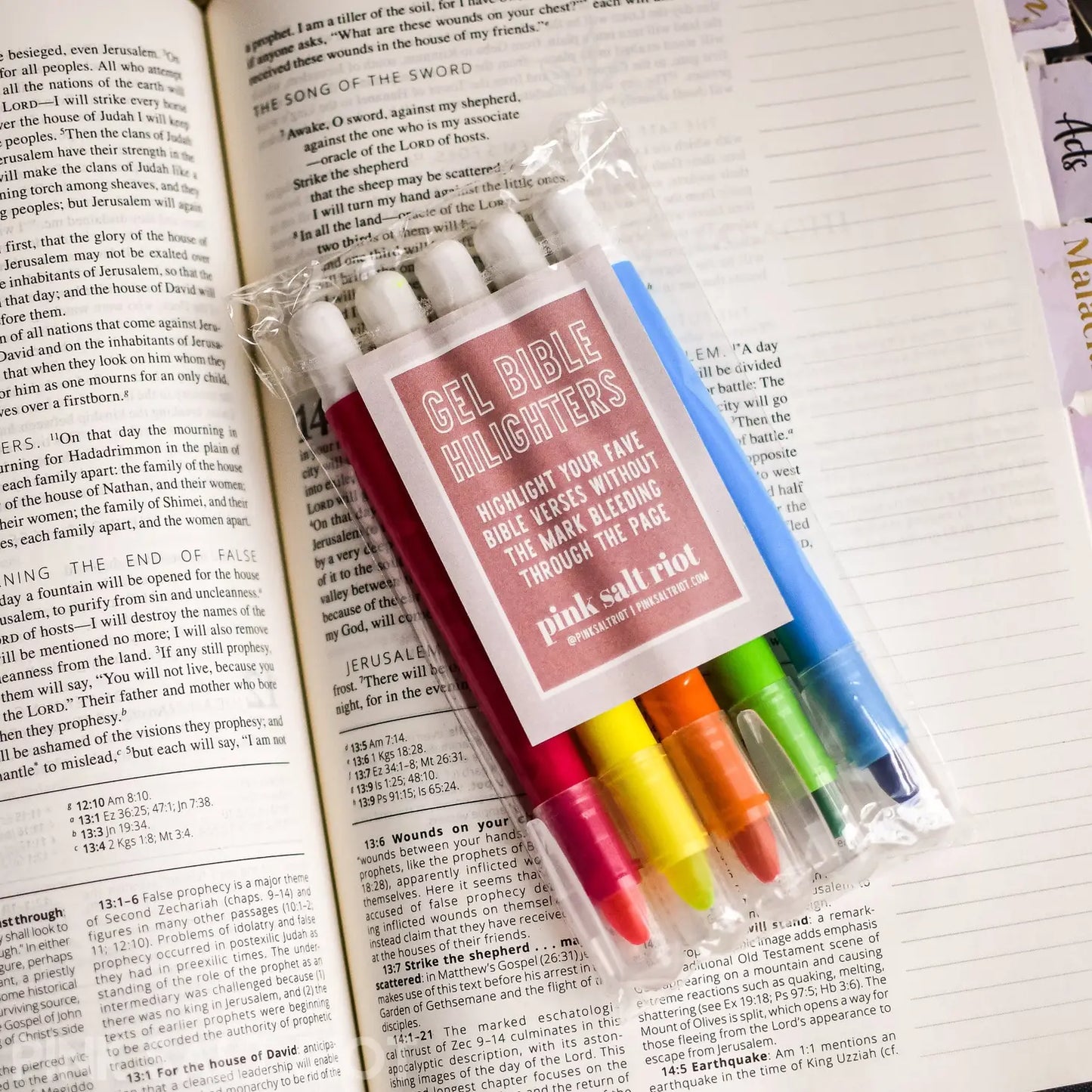 Gel Bible Highlighters - Set of 5