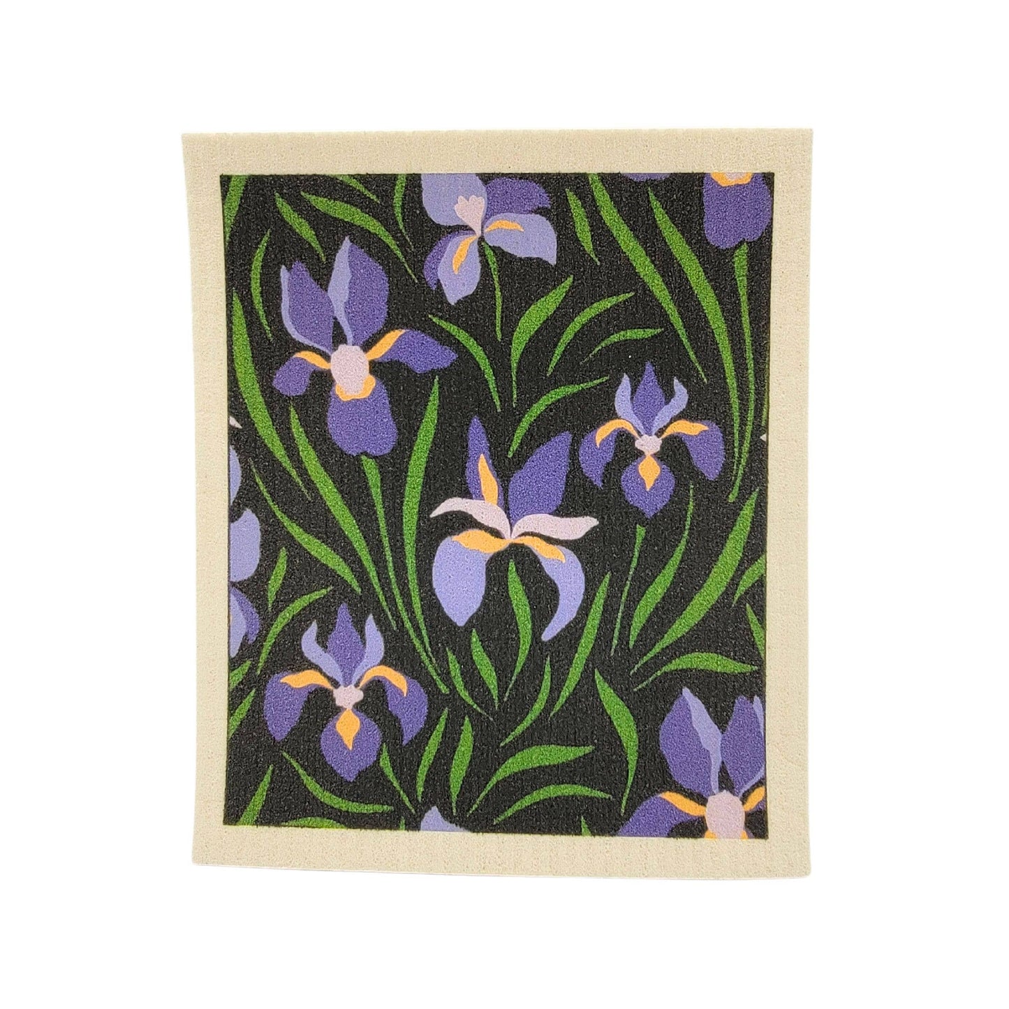 Purple Lily Pattern - Swedish Dishcloth