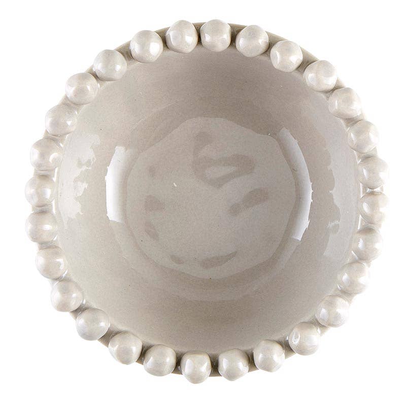 Small Dotted Edge Bowl - Creamy White