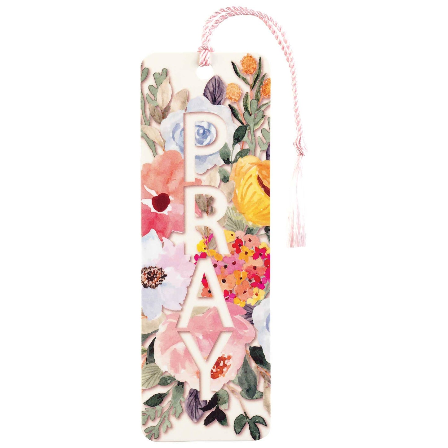 Floral - Pray - Tassel Bookmark