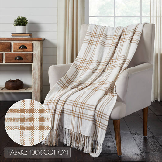 Wheat Plaid - Woven Throw