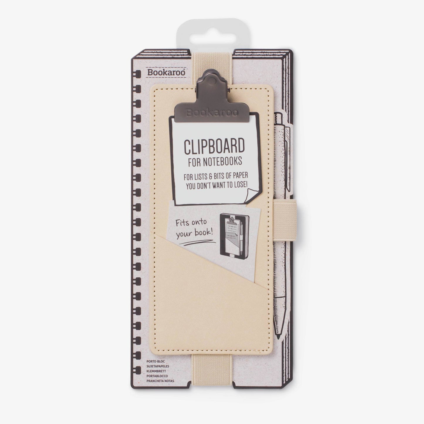 Bookaroo Clipboard for Notebooks - Cream
