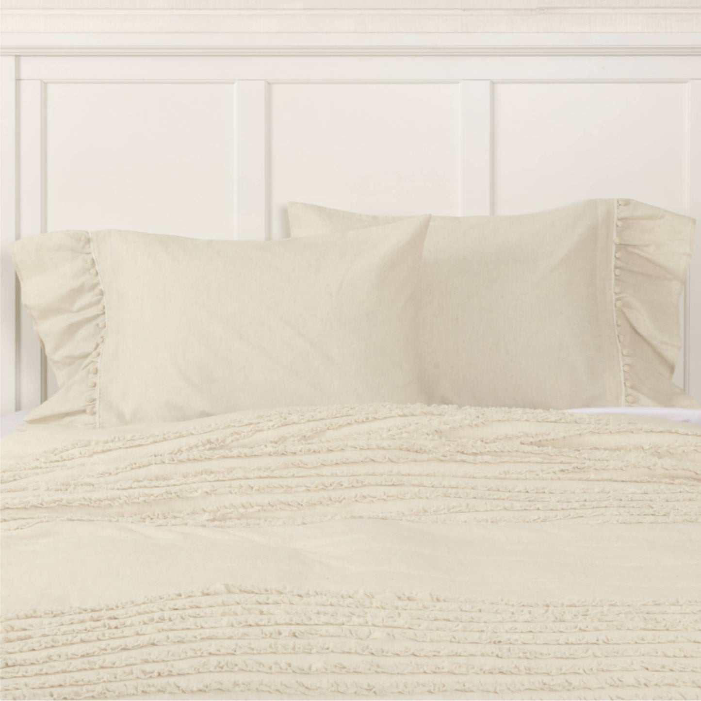 Olivia Standard Pillow Case Set of 2 27Lx21W+6