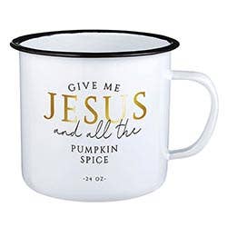 Enamel Mug - Jesus & Pumpkin Spice