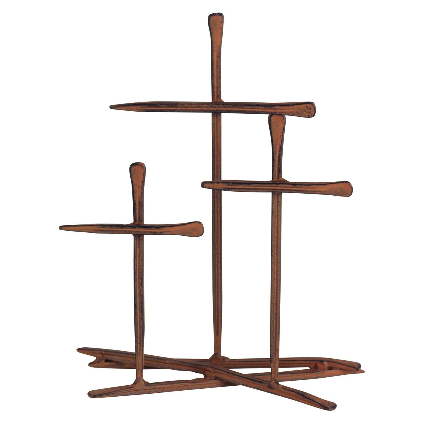 Tabletop Cross Metal Golgotha Nail - 6h